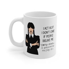Wednesday Addams - Ceramic Mugs (11oz\15oz\20oz) | Pop Culture | Addams Family | Fan Gift | Gift For Her | Gothic Style Mug | Creepy Comedy