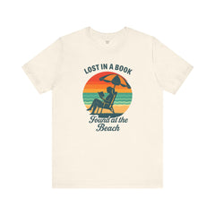 Beach Reading Lover Unisex Tee, Summer Shirt, Lost in a Book T-Shirt, Gift for Bookworms, Vacation Style, Relaxed Fit