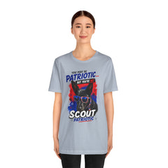 Personalized With Your Dogs Image and Name Patriotic Unisex Jersey Short Sleeve Tee