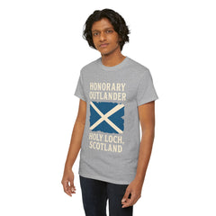 Honorary Outlander Heavy Cotton Tee, Holy Loch Scotland Shirt, Outlander Fan Gift, Casual Tee, Travel Souvenir, Unisex T-Shirt