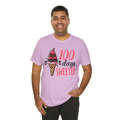 100 Days of School Unisex Tee | Elementary School, Ice Cream, Teacher Apparel