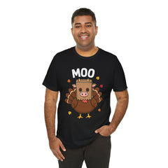 Funny Thanksgiving Turkey Moo T‑Shirt - Unisex Tee