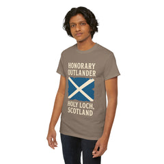 Honorary Outlander Heavy Cotton Tee, Holy Loch Scotland Shirt, Outlander Fan Gift, Casual Tee, Travel Souvenir, Unisex T-Shirt