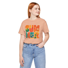 Summer Graphic Tee — Colorful Tropical "SUMMER" Typography T-Shirt