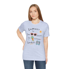 Summer Is — Graphic Tee (Sunglasses, Ice Cream & Sandals)