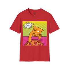GET ME A PIZZA Cat Pop Art Unisex Softstyle T Shirt  For the Feline or Pizza Lover in all of us.