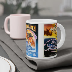 Casablanca Movie Mug,film lover gift,classic movie,Hollywood mug,vintage film,Bogart fan gift,Bergman fan gift, film noir mug,Oscar Winning