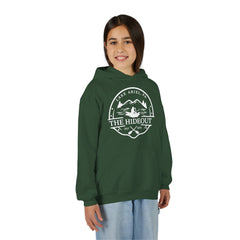 Youth Hoodie — 'The Hideout' Lake Ariel PA Cabin Adventure Hoodie