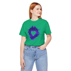 Galaxy Heart Tee — Purple or Green Splatter Heart T-Shirt