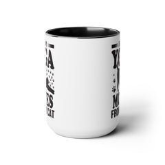 Funny Cat Graphic Mug, I Get My Yoga Moves From My Cat, Feline Mug, Pet Lover, Yoga Lover Mug, Cat Lover Mug, Gift for her, Workout Mug, Gift for Mom