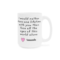 I would rather share one lifetime with you | LOR Movie Quote,Valentine Gift,Gift For Him,Anniversary Gift,Boyfriend Gift,Husband Gift