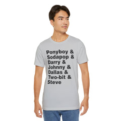 The Outsiders Shirt, Greasers Characters Shirt, Unisex Jersey Short Sleeve Tee