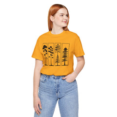 Nature-Inspired Unisex Jersey Tee, Tree Graphic T-Shirt, Eco-Friendly Fashion, Gift for Nature Lovers, Casual Wear, Outdoor Adventure