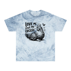 Love Me Love My Chickens Graphic Unisex Color Blast T-Shirt