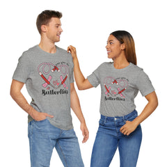 Phlebotomist Heart Butterflies Tee