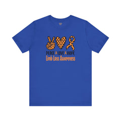 Limb Loss Awareness - Unisex Short Sleeve Tee,Amputee Awareness,Leg Amputee,Arm Amputee,Gift For Him,Gift For Her,Unique Amputee Gift