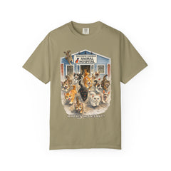 Front Graphic "Who Let the Cats Out?" Baldwin Harbor Animal Hospital Cute Vet Clinic T Shirt