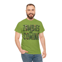 ZOMBIES ARE COMING! Graphic Unisex Heavy Cotton Tee