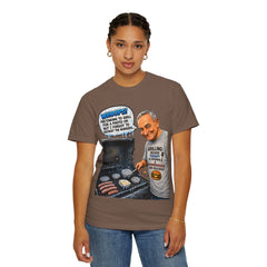 Grill Master Grandpa Funny BBQ T-Shirt — "Whoops! Pretending to Grill for a Photo" Graphic Tee