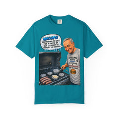 Grill Master Grandpa Funny BBQ T-Shirt — "Whoops! Pretending to Grill for a Photo" Graphic Tee