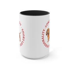 Dachsund Two Tone Accent Mug, 11oz 15oz
