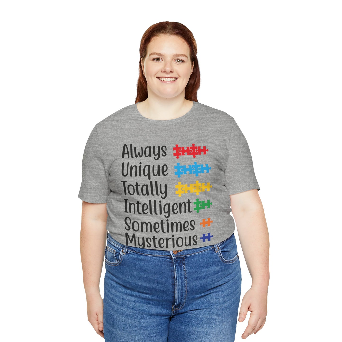 Autism - Always Unique Totally Intelligent Sometimes Mysterious Unisex Softstyle T-Shirt