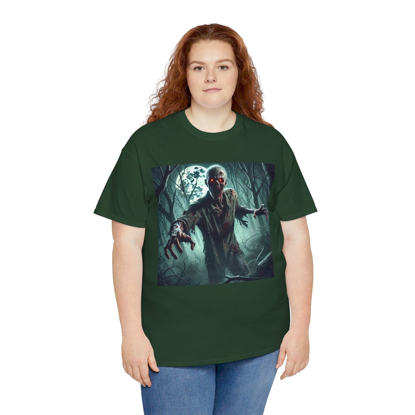 ZOMBIES WOODS! Graphic Unisex Heavy Cotton Tee