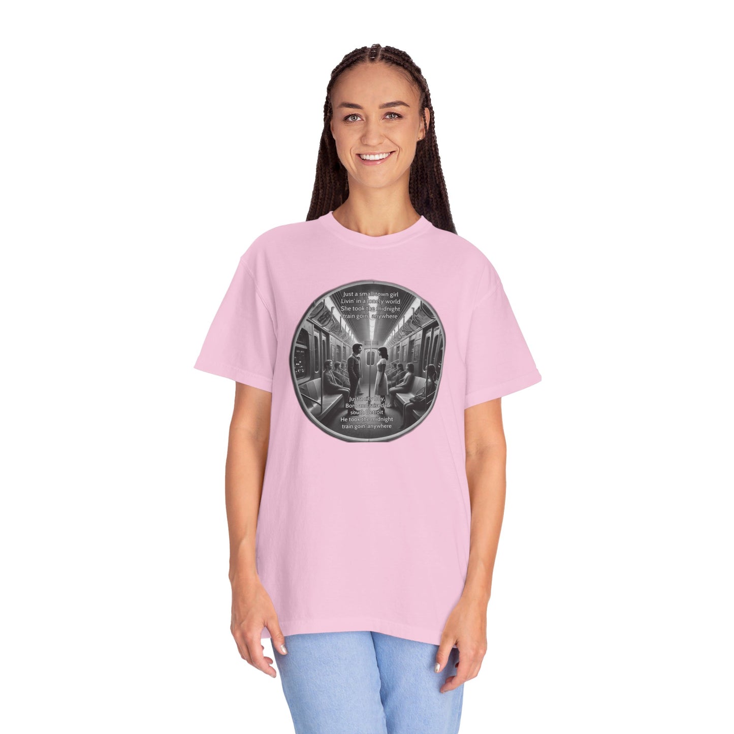 Don't Stop Believin Graphic Unisex Garment-Dyed T-shirt