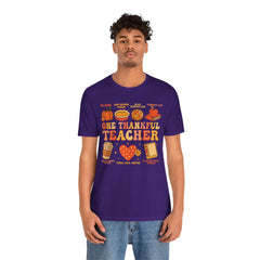 One Thankful Teacher T‑Shirt – Fall and Thanksgiving  Teacher Appreciation Tee
