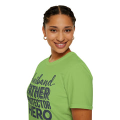 Husband Father Protector Hero Unisex Softstyle T-Shirt