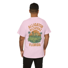 Alligator Alcatraz Unisex Heavy Cotton Tee, Florida Souvenir Shirt, Travel Gift, Vintage Style Tee, Nature Lover Apparel