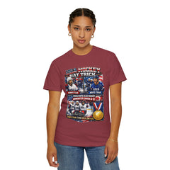 Hockey Hat Trick T-Shirt — USA Men's, Women's & Paralympic Gold Tribute 2026
