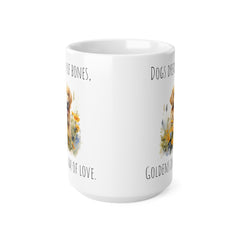 Golden retriever mug, dog lover gift, life is golden mug, ceramic dog mug, gift for her, gift for him, dog dad, dog mom, animal lover mug
