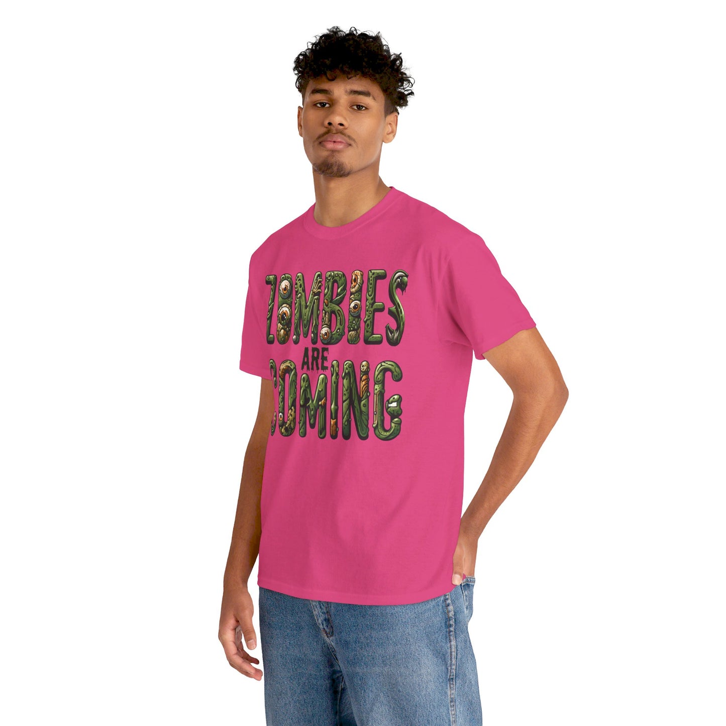 ZOMBIES ARE COMING! Graphic Unisex Heavy Cotton Tee