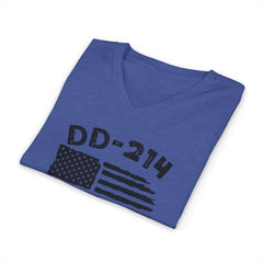 DD 214 Alumni Unisex Jersey Short Sleeve V-Neck Tee