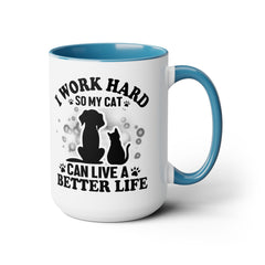 Cat slave mug, funny cat mug, gift for cat lover, crazy cat lady gift, pet owner gift, kitten lover mug, cat gift, animal lover present