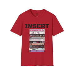 THE 80S VHS Tape Stack  - Unisex Softstyle T Shirt