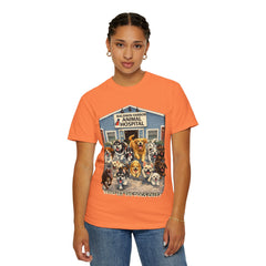 Pitbull Added "Who Let the Dogs Out?" Baldwin Harbor Animal Hospital Cute Vet Clinic T Shirt