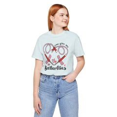 Phlebotomist Heart Butterflies Tee