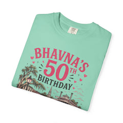 Bhavna Personalized 50th Birthday Girls Trip Savannah, Georgia T-Shirt