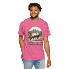 Grand Teton National Park Graphic, Comfort Colors Soft Relaxed Fit Unisex Garment-Dyed T-shirt