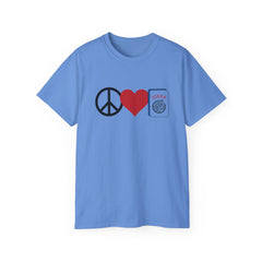 Peace Love Mahjong Unisex Ultra Cotton Tee / See our matching Coffee Mugs and Weekender Tote Bag