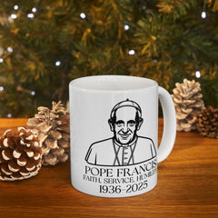 Pope Francis Ceramic Mug - Faith & Humility Design (11oz, 15oz)