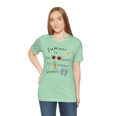 Summer Is — Graphic Tee (Sunglasses, Ice Cream & Sandals)