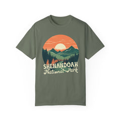 Shenandoah National Park Graphic, Comfort Colors Soft Relaxed Fit Unisex Garment-Dyed T-shirt