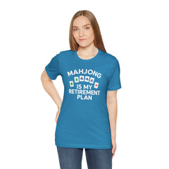 Mahjong Retirement Plan Tee, Fun Unisex T-Shirt for Game Lovers, Perfect Gift for Retirees, Mahjong Enthusiasts, Casual Wear