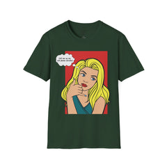 Call Me On My Cell Phone Unisex Softstyle T-Shirt  Pop Art Girl