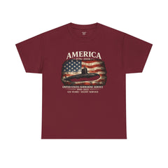 America 250th Submarine 125th Flag T-Shirt — Vintage USA Military Tee