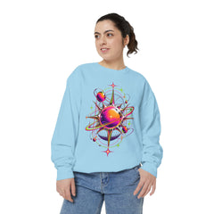 Cosmic Orbit Sweatshirt — Neon Planet Graphic Pullover