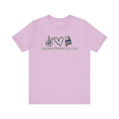 Peace Love Back The Blue in Alabama, Graphic Unisex Short Sleeve Tee